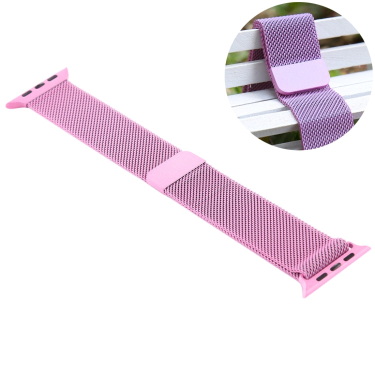 For Apple Watch Ultra 49mm&Watch Ultra 2 49mm / Series 9&8&7 45mm / SE 3&SE 2&6&SE&5&4 44mm / 3&2&1 42mm Color-changing Magnetic Nylon Watch Band (Pink) - Watch Bands by buy2fix | Online Shopping UK | buy2fix