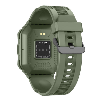 KR06 Waterproof Pedometer Sport Smart Watch, Support Heart Rate / Blood Pressure Monitoring / BT Calling (Camouflage Green) - Smart Watches by buy2fix | Online Shopping UK | buy2fix