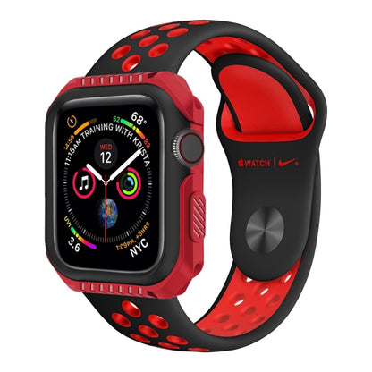 Smart Watch Shockproof Two Color Protective Case for Apple Watch Series 3 38mm(Red Black) - Watch Cases by buy2fix | Online Shopping UK | buy2fix