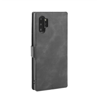 DG.MING Retro Oil Side Horizontal Flip Case with Holder & Card Slots & Wallet for Galaxy Note 10+(Black) - Galaxy Phone Cases by DG.MING | Online Shopping UK | buy2fix