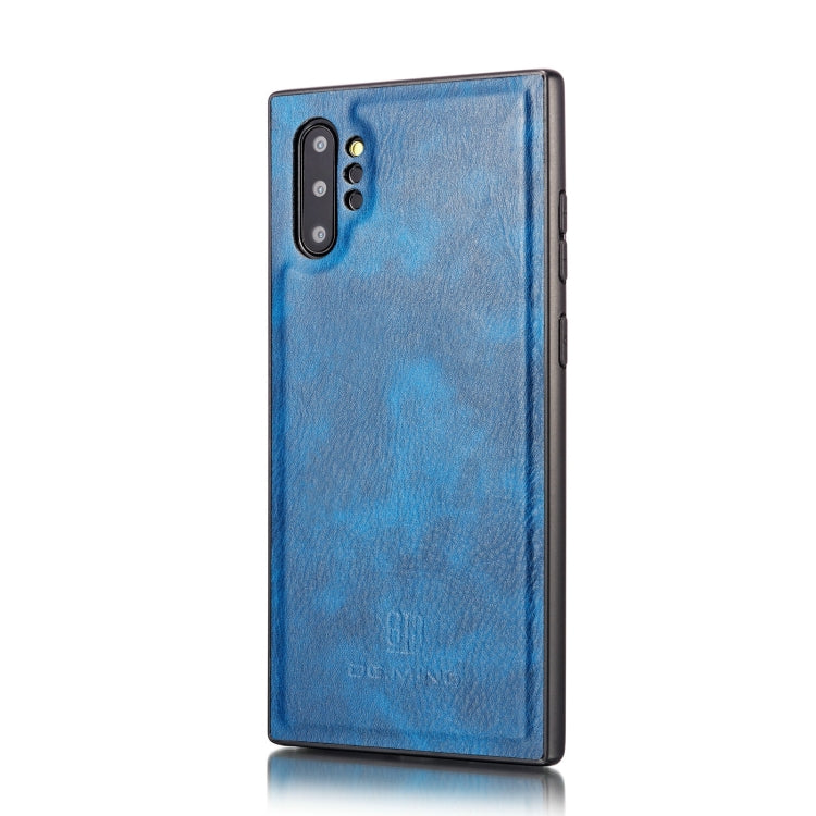 DG.MING Crazy Horse Texture Flip Detachable Magnetic Leather Case with Holder & Card Slots & Wallet for Samsung Galaxy Note 10+(Blue) - Galaxy Phone Cases by DG.MING | Online Shopping UK | buy2fix