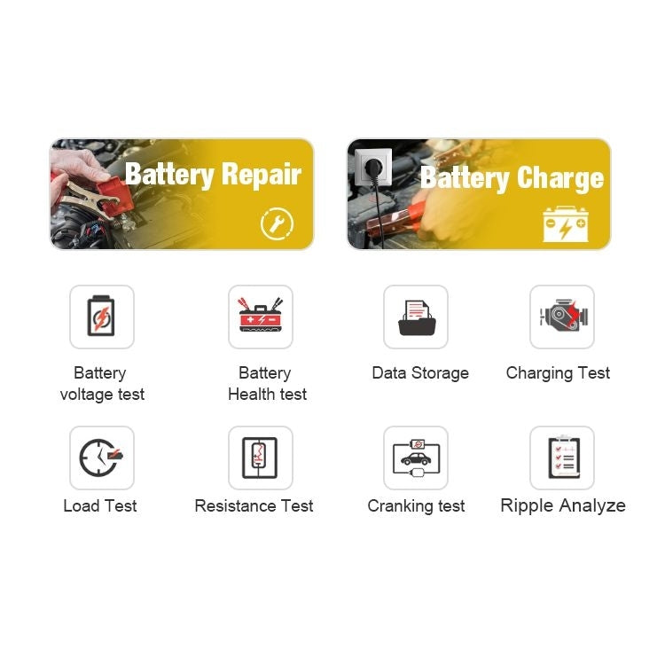 KONNWEI KW510 3 in 1 Car Battery Tester / Charger / Repairer, Support 8 Languages (EU Plug) - Code Readers & Scan Tools by buy2fix | Online Shopping UK | buy2fix