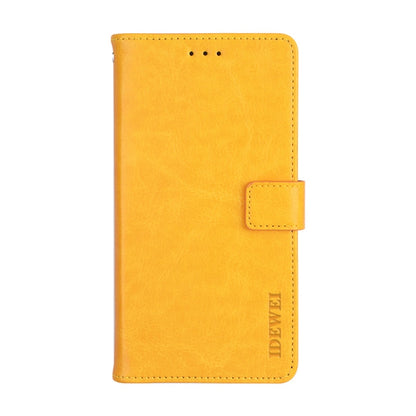 For Blackview A80S idewei Crazy Horse Texture Horizontal Flip Leather Case with Holder & Card Slots & Wallet(Yellow) - More Brand by idewei | Online Shopping UK | buy2fix