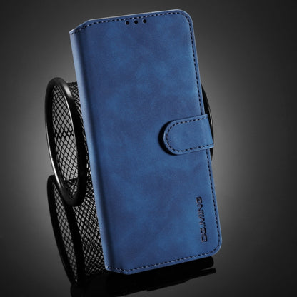 For Xiaomi Redmi Note 9 4G DG.MING Retro Oil Side Horizontal Flip Leather Case with Holder & Card Slots & Wallet(Blue) - Xiaomi Cases by DG.MING | Online Shopping UK | buy2fix