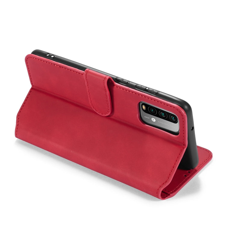 For Xiaomi Poco M3 DG.MING Retro Oil Side Horizontal Flip Leather Case with Holder & Card Slots & Wallet(Red) - Xiaomi Cases by DG.MING | Online Shopping UK | buy2fix