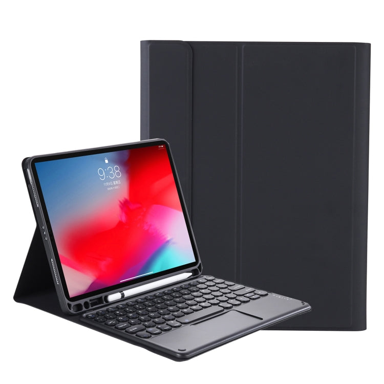 YT11B-A Detachable Candy Color Skin Feel Texture Round Keycap Bluetooth Keyboard Leather Case with Touch Control For iPad Pro 11 inch 2020 & 2018(Black) - For iPad Pro by buy2fix | Online Shopping UK | buy2fix