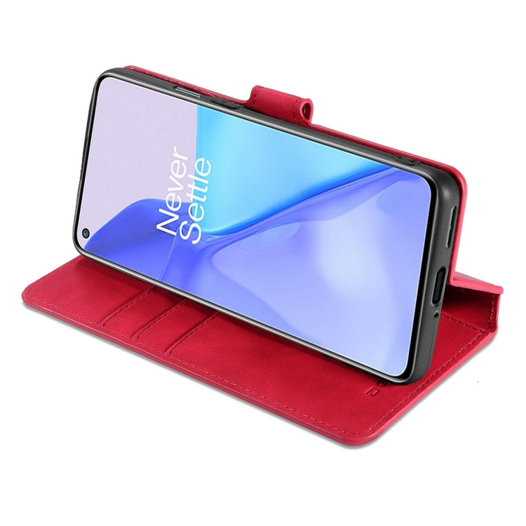 For OnePlus 9 DG.MING Retro Oil Side Horizontal Flip Leather Case with Holder & Card Slots & Wallet(Red) - OnePlus Cases by DG.MING | Online Shopping UK | buy2fix