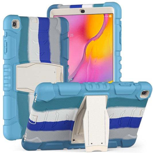 For Samsung Galaxy Tab A 10.1 (2019) T510 3-Layer Protection  Screen Frame + PC + Silicone Shockproof Combination Case with Holder(Colorful Blue) - Tab A 10.1 (2019) T510 / T515 by buy2fix | Online Shopping UK | buy2fix