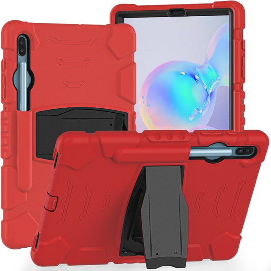 For Samsung Galaxy Tab S6 T860 3-Layer Protection  Screen Frame + PC + Silicone Shockproof Combination Case with Holder(Red+Black) - Other Galaxy Tab PC by buy2fix | Online Shopping UK | buy2fix