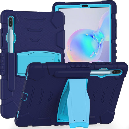 For Samsung Galaxy Tab S6 T860 3-Layer Protection  Screen Frame + PC + Silicone Shockproof Combination Case with Holder(NavyBlue+Blue) - Other Galaxy Tab PC by buy2fix | Online Shopping UK | buy2fix