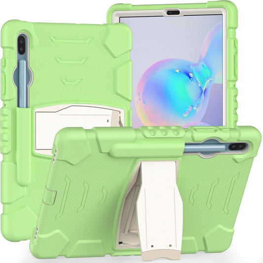 For Samsung Galaxy Tab S6 T860 3-Layer Protection  Screen Frame + PC + Silicone Shockproof Combination Case with Holder(Matcha Green) - Other Galaxy Tab PC by buy2fix | Online Shopping UK | buy2fix