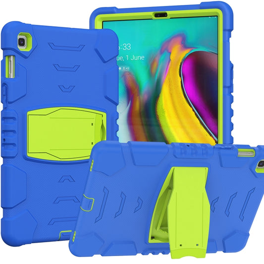 3-Layer Protection Screen Frame + PC + Silicone Shockproof Combination Case with Holder For Samsung Galaxy Tab S5e T720(Blue+Lime) - Tab S5E 10.5 T720 / T725 by buy2fix | Online Shopping UK | buy2fix