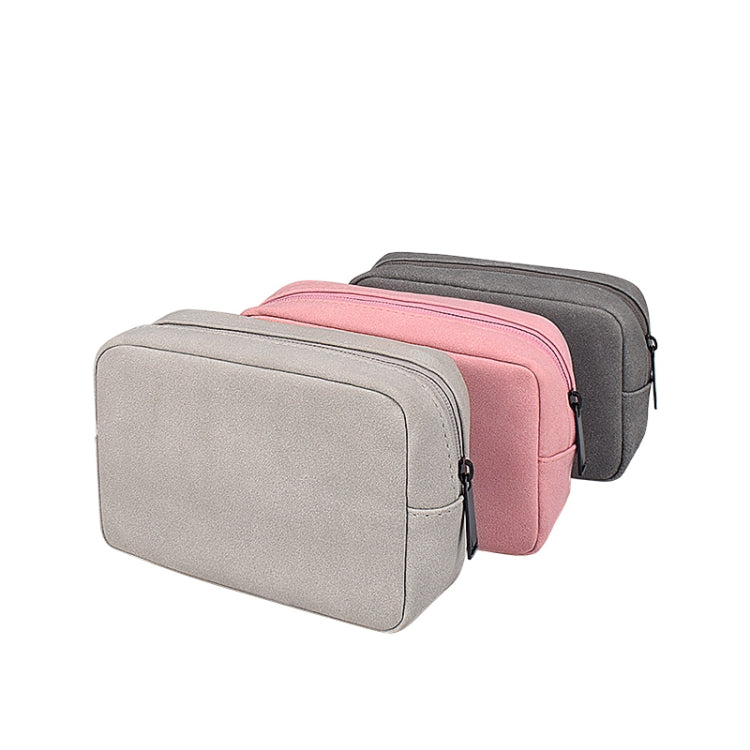 DY04 Portable Digital Accessory Frosted PU Bag(Pink) - Digital Storage Bag by buy2fix | Online Shopping UK | buy2fix