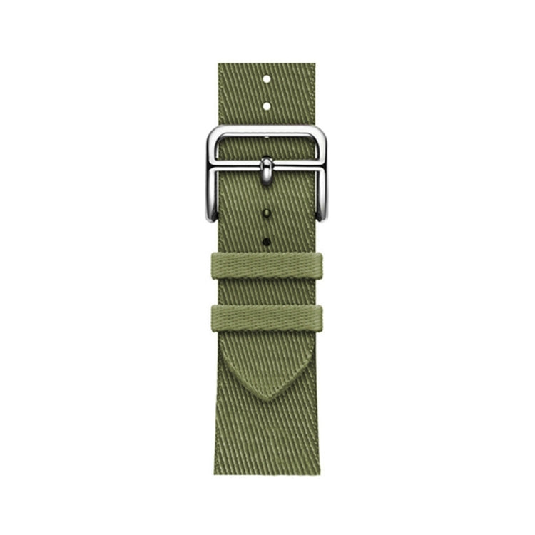 Two-color Nylon Braid Watch Band For Apple Watch Ultra 49mm&Watch Ultra 2 49mm / Series 9&8&7 45mm / SE 3&SE 2&6&SE&5&4 44mm / 3&2&1 42mm(Army Green) - Watch Bands by buy2fix | Online Shopping UK | buy2fix