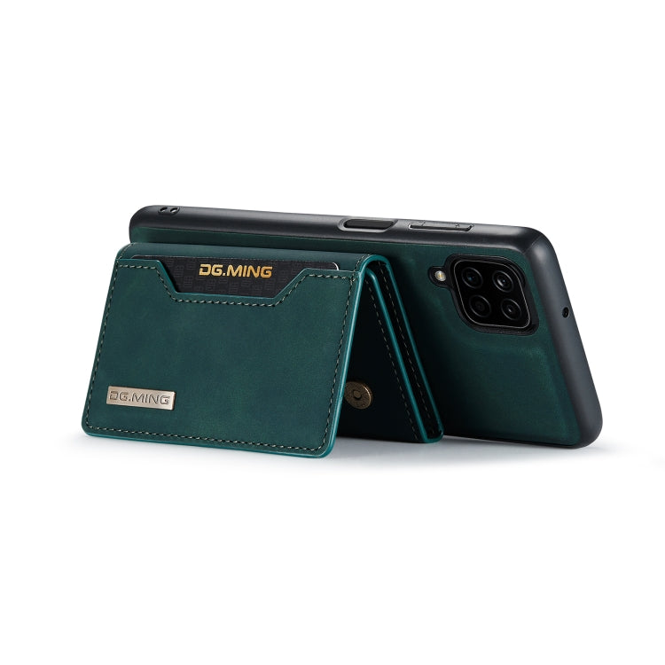 For Samsung Galaxy A12 5G DG.MING M2 Series 3-Fold Multi Card Bag Back Cover Shockproof Case with Wallet & Holder Function(Green) - Galaxy Phone Cases by DG.MING | Online Shopping UK | buy2fix