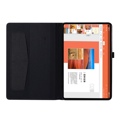 For Huawei MatePad 11 2021 Fabric Texture Horizontal Flip TPU Leather Case with Holder(Black) - Huawei by buy2fix | Online Shopping UK | buy2fix