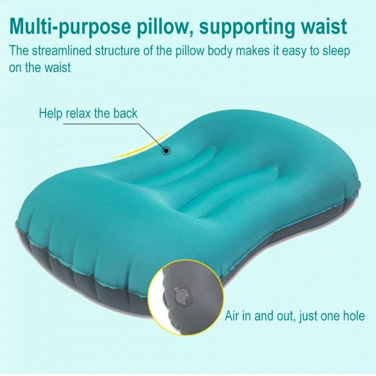 Outdoor Camping Trip Foldable Portable Inflatable Pillow Nap Waist Pillow, Specification:Inflate with Your Mouth(Dark Blue) - Camping Mats by buy2fix | Online Shopping UK | buy2fix