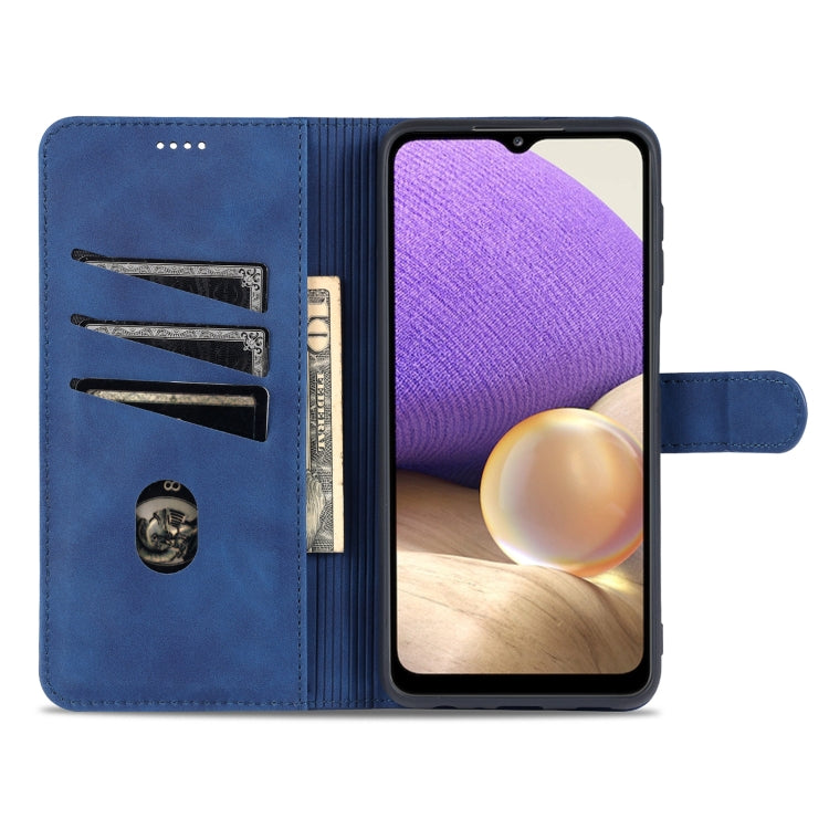 For Samsung Galaxy A32 5G AZNS Skin Feel Calf Texture Horizontal Flip Leather Case with Card Slots & Holder & Wallet(Blue) - Galaxy Phone Cases by AZNS | Online Shopping UK | buy2fix