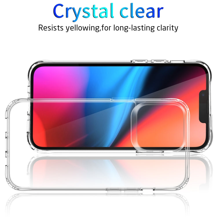 For iPhone 13 Clear Crystal Acrylic +TPU Four-corner Shockproof Case(Transparent) - iPhone 13 Cases by buy2fix | Online Shopping UK | buy2fix