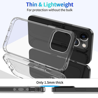 For iPhone 13 Clear Crystal Acrylic +TPU Four-corner Shockproof Case(Transparent) - iPhone 13 Cases by buy2fix | Online Shopping UK | buy2fix