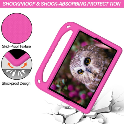 For Lenovo Tab M10 FHD Plus TB-X606F / TB-X606M Handle Portable EVA Shockproof Protective Case with Triangle Holder(Rose Red) - Lenovo by buy2fix | Online Shopping UK | buy2fix