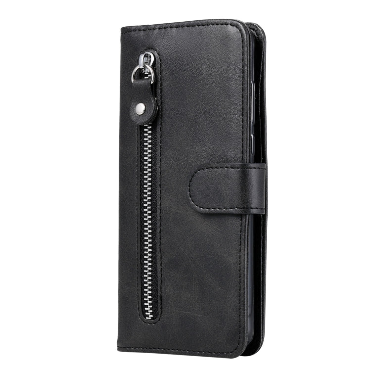 For OnePlus Nord CE 5G Fashion Calf Texture Zipper Horizontal Flip Leather Case with Stand & Card Slots & Wallet Function(Black) - OnePlus Cases by buy2fix | Online Shopping UK | buy2fix