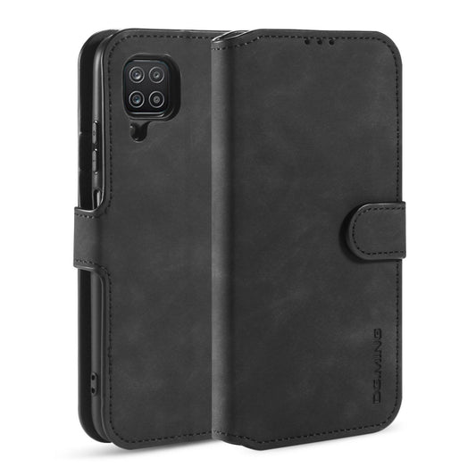 For Samsung Galaxy A22 4G DG.MING Retro Oil Side Horizontal Flip Leather Case with Holder & Card Slots & Wallet(Black) - Galaxy Phone Cases by DG.MING | Online Shopping UK | buy2fix