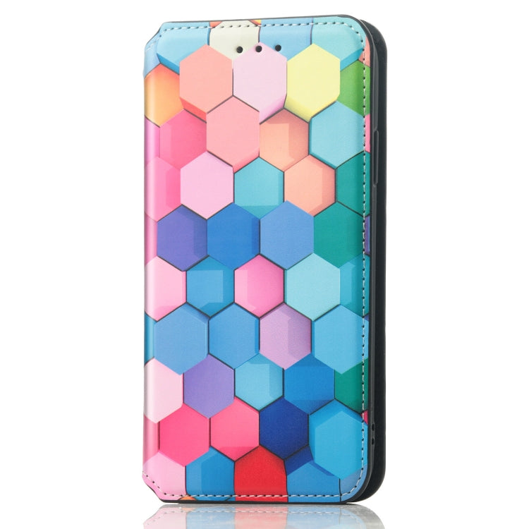 For Samsung Galaxy A12 Colorful Magnetic Horizontal Flip PU Leather Case with Holder & Card Slot & Wallet(Colorful Cube) - Galaxy Phone Cases by buy2fix | Online Shopping UK | buy2fix