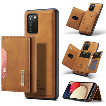 For Samsung Galaxy A02s DG.MING M2 Series 3-Fold Multi Card Bag Back Cover Shockproof Case with Wallet & Holder Function(Brown) - Galaxy Phone Cases by DG.MING | Online Shopping UK | buy2fix