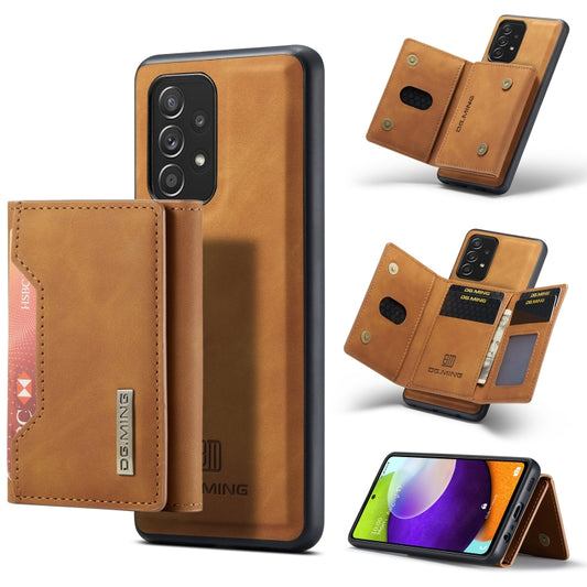 For Samsung Galaxy A52 5G / 4G DG.MING M2 Series 3-Fold Multi Card Bag + Back Cover Shockproof Case with Wallet & Holder Function(Brown) - Galaxy Phone Cases by DG.MING | Online Shopping UK | buy2fix