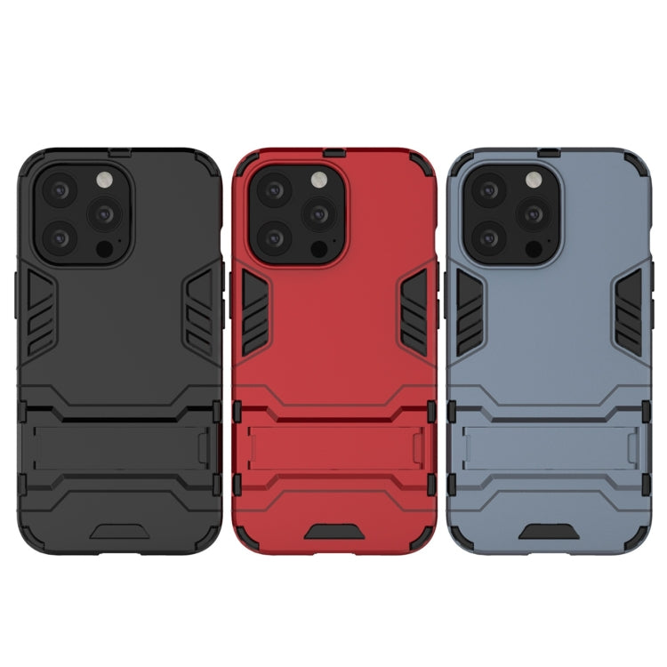 For iPhone 13 Pro PC + TPU Shockproof Protective Case with Invisible Holder (Red) - iPhone 13 Pro Cases by buy2fix | Online Shopping UK | buy2fix