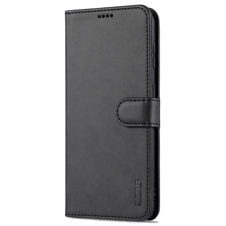 For Samsung Galaxy S21 FE 5G AZNS Skin Feel Calf Texture Horizontal Flip Leather Case with Card Slots & Holder & Wallet(Black) - Galaxy Phone Cases by AZNS | Online Shopping UK | buy2fix