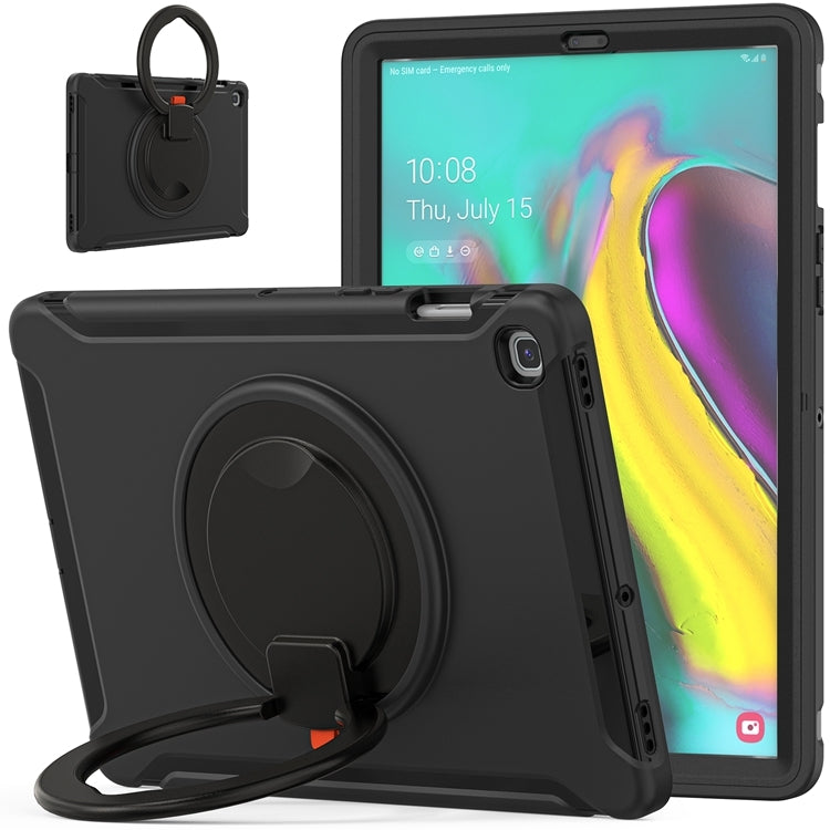 For Samsung Galaxy Tab S5e 10.5 inch T720 2019 Shockproof TPU + PC Protective Case with 360 Degree Rotation Foldable Handle Grip Holder & Pen Slot(Black) - Tab S5E 10.5 T720 / T725 by buy2fix | Online Shopping UK | buy2fix