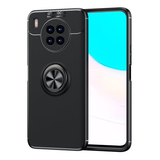 For Huawei nova 8i Metal Ring Holder 360 Degree Rotating TPU Case(Black) - Huawei Cases by buy2fix | Online Shopping UK | buy2fix