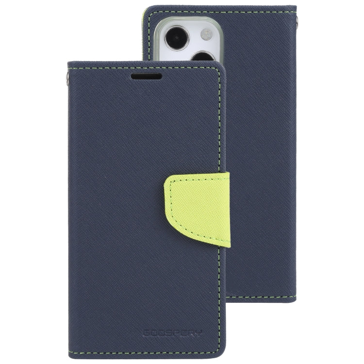 For iPhone 13 GOOSPERY FANCY DIARY Cross Pattern Horizontal Flip Leather Case with Holder & Card Slots & Wallet(Navy Blue) - iPhone 13 Cases by GOOSPERY | Online Shopping UK | buy2fix