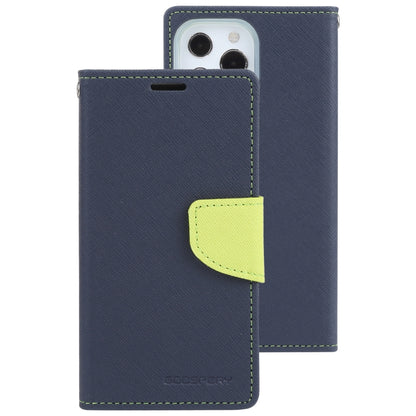 For iPhone 13 Pro Max GOOSPERY FANCY DIARY Cross Pattern Horizontal Flip Leather Case with Holder & Card Slots & Wallet (Navy Blue) - iPhone 13 Pro Max Cases by GOOSPERY | Online Shopping UK | buy2fix