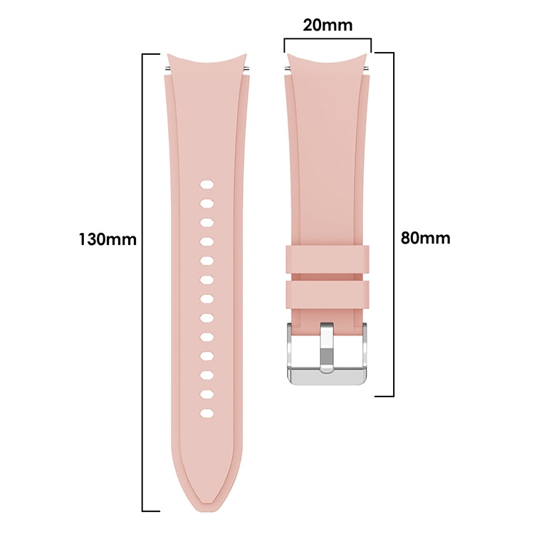 For Samsung Galaxy Watch4 Classic 42mm Silicone Watch Band(Pink) - Watch Bands by buy2fix | Online Shopping UK | buy2fix