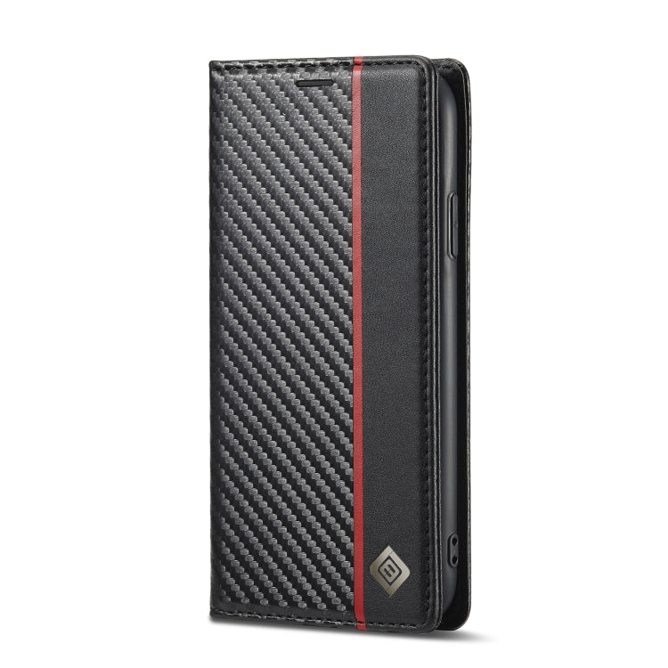 For iPhone 11 Pro Max LC.IMEEKE Carbon Fiber PU + TPU Horizontal Flip Leather Case with Holder & Card Slot & Wallet (Vertical Black) - iPhone 11 Pro Max Cases by LC.IMEEKE | Online Shopping UK | buy2fix