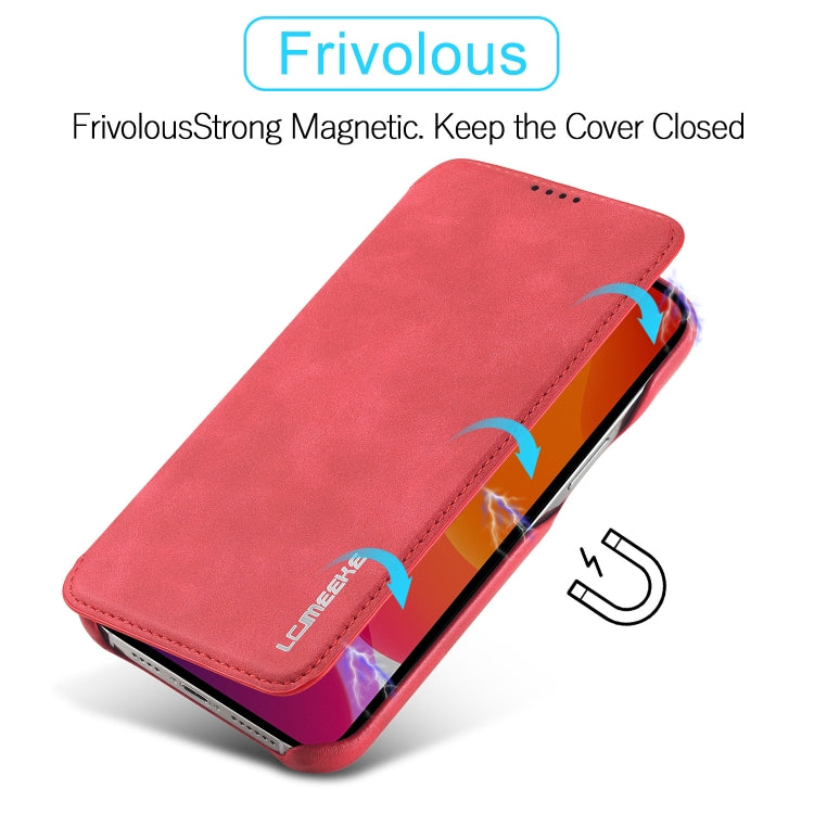 For iPhone 13 LC.IMEEKE Hon Ancient Series Horizontal Flip Leather Case with Holder & Card Slot(Red) - iPhone 13 Cases by LC.IMEEKE | Online Shopping UK | buy2fix