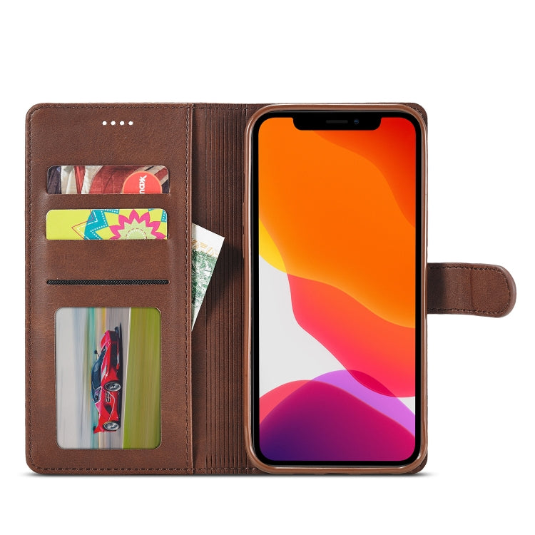 For iPhone 13 Pro Max LC.IMEEKE Calf Texture Horizontal Flip Leather Case with Holder & Card Slots & Wallet (Brown) - iPhone 13 Pro Max Cases by LC.IMEEKE | Online Shopping UK | buy2fix