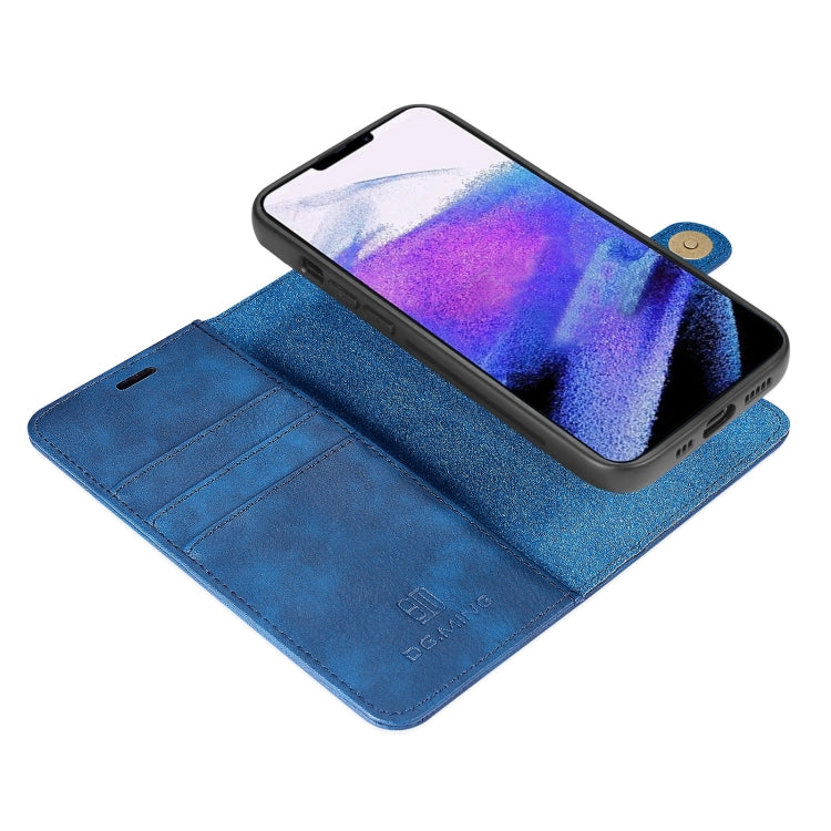 For iPhone 13 Pro Max DG.MING Crazy Horse Texture Flip Detachable Magnetic Leather Case with Holder & Card Slots & Wallet (Blue) - iPhone 13 Pro Max Cases by DG.MING | Online Shopping UK | buy2fix