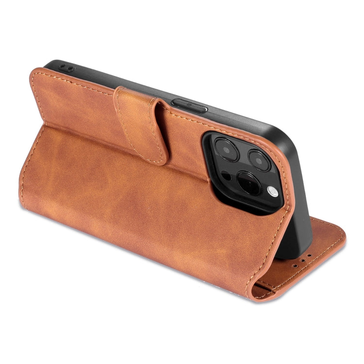 For iPhone 13 Pro DG.MING Retro Oil Side Horizontal Flip Leather Case with Holder & Card Slots & Wallet (Brown) - iPhone 13 Pro Cases by DG.MING | Online Shopping UK | buy2fix