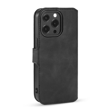 For iPhone 13 Pro Max DG.MING Retro Oil Side Horizontal Flip Leather Case with Holder & Card Slots & Wallet (Black) - iPhone 13 Pro Max Cases by DG.MING | Online Shopping UK | buy2fix