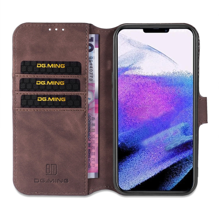 For iPhone 13 Pro Max DG.MING Retro Oil Side Horizontal Flip Leather Case with Holder & Card Slots & Wallet (Coffee) - iPhone 13 Pro Max Cases by DG.MING | Online Shopping UK | buy2fix