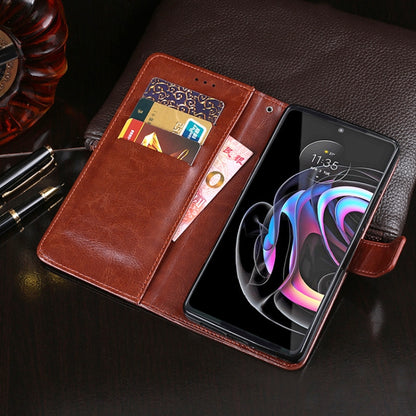 idewei Crazy Horse Texture Horizontal Flip Leather Case with Holder & Card Slots & Wallet For Motorola Edge 20 Pro(Rose Red) - Motorola Cases by idewei | Online Shopping UK | buy2fix