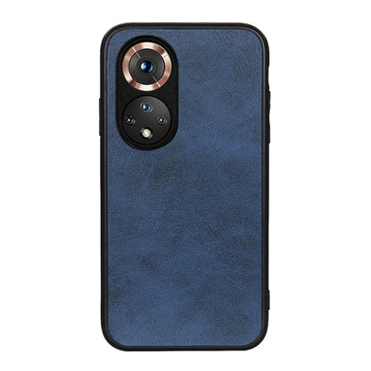 For Honor 50 Accurate Hole Two-color Calf Texture Shockproof Case(Blue) - Honor Cases by buy2fix | Online Shopping UK | buy2fix