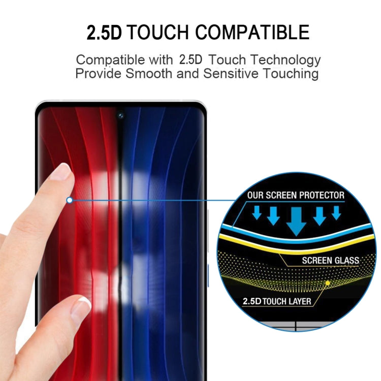 For vivo iQOO 8 Pro 25 PCS 3D Curved Edge Full Screen Tempered Glass Film(Black) - vivo Tempered Glass by buy2fix | Online Shopping UK | buy2fix