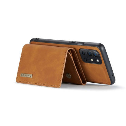 DG.MING M1 Series 3-Fold Multi Card Wallet  Back Cover Shockproof Case with Holder Function For OnePlus 9R(Brown) - OnePlus Cases by DG.MING | Online Shopping UK | buy2fix