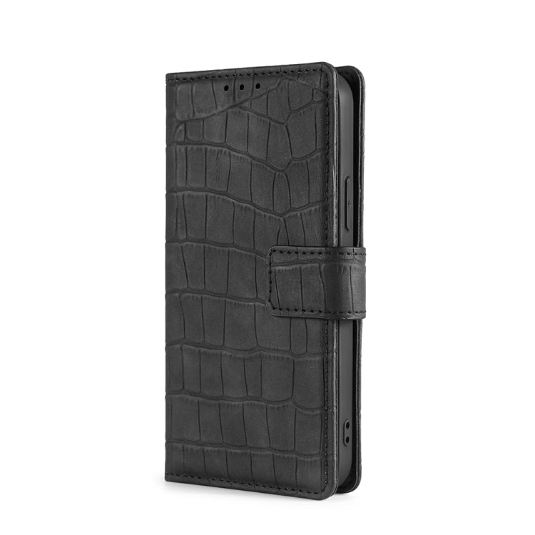 For iPhone 13 Pro Max Skin Feel Crocodile Texture Magnetic Clasp Horizontal Flip PU Leather Case with Holder & Card Slots & Wallet (Black) - iPhone 13 Pro Max Cases by buy2fix | Online Shopping UK | buy2fix