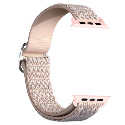 Adjustable Rhombic Texture Elastic Watch Band For Apple Watch Ultra 49mm&Watch Ultra 2 49mm / Series 9&8&7 45mm / SE 3&SE 2&6&SE&5&4 44mm / 3&2&1 42mm(Pink) - Watch Bands by buy2fix | Online Shopping UK | buy2fix